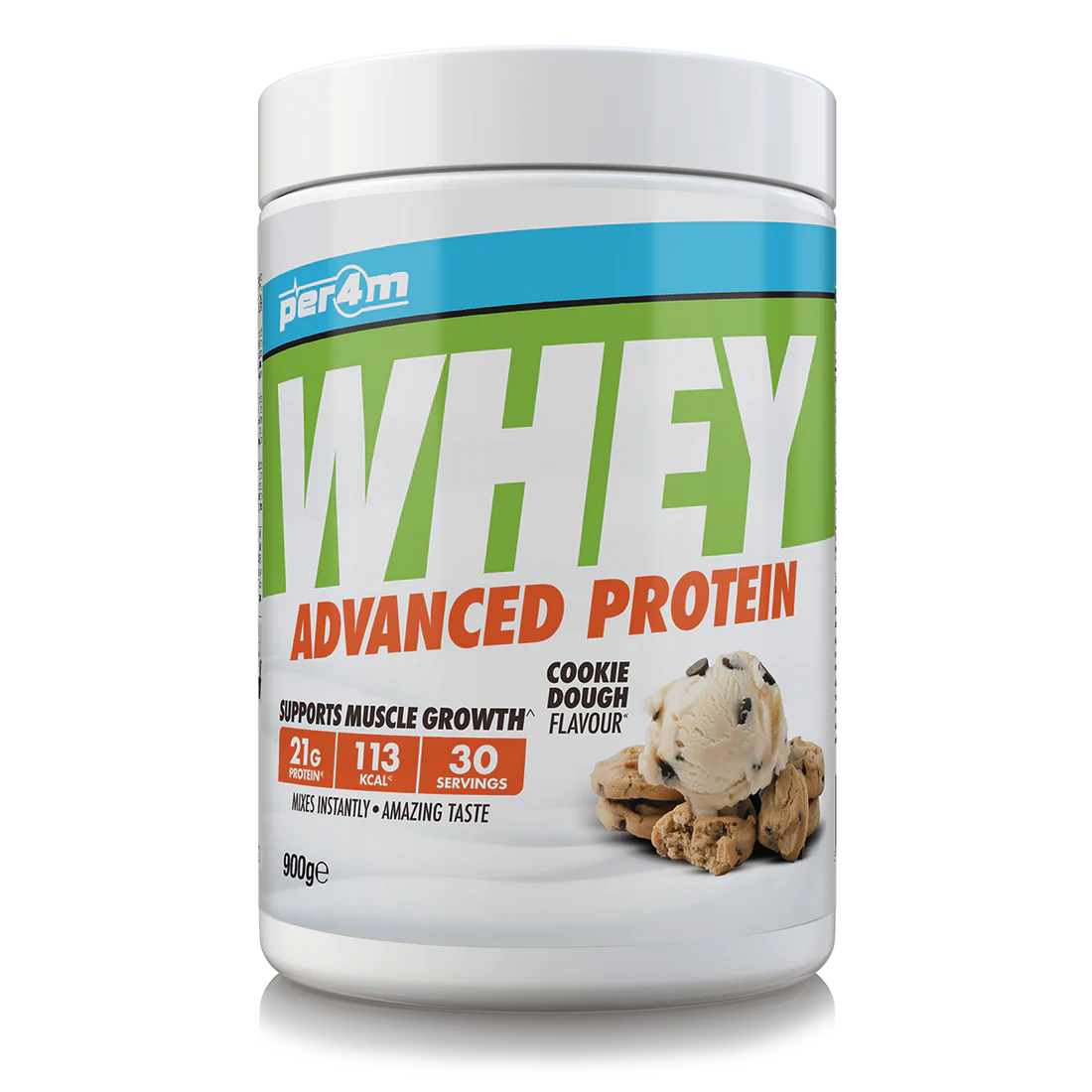 Per4m Whey Protein 900g with 4 FREE Protein Bars